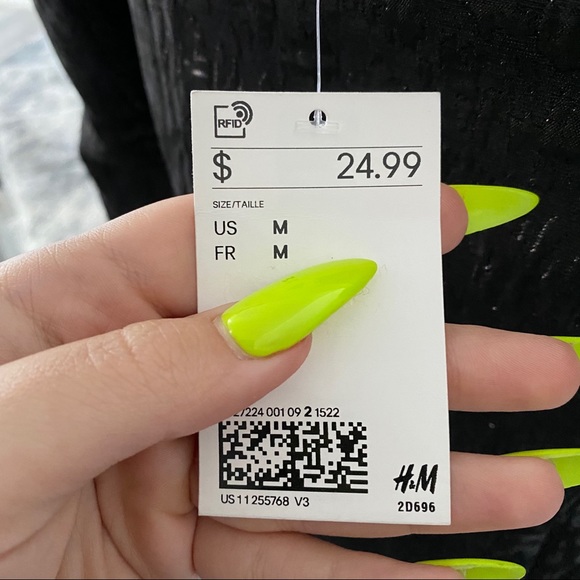 H&M Square Neck Puff Long Sleeve Formal Top - Picture 8 of 9